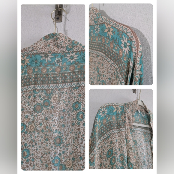 Spell Boho Blossom Gown Maxi Dress Sage Medium Original - Picture 14 of 15